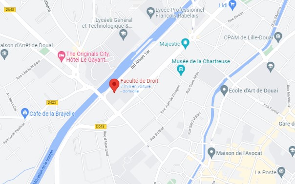 Googlemaps Faculté de Droit Douai